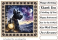 Paw framed twilight dog card front 5