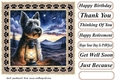 Paw framed twilight dog card front 6