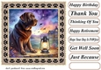 Paw framed twilight dog card front 8