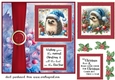 2 Panel Christmas hedgehog card front 3