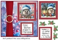 2 Panel Christmas hedgehog card front 4