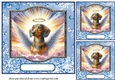 3 Blue sympathy dog card front/toppers 2