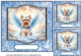 3 Blue sympathy dog card front/toppers 5