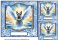 3 Blue sympathy dog card front/toppers 7