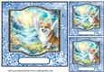3 Blue sympathy dog card front/toppers 8