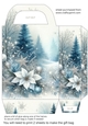 Blue and silver Christmas scene gift bag 2