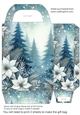 Blue and silver Christmas scene gift bag 6