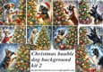 Christmas bauble dog backgrounds kit 2