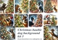 Christmas bauble dog backgrounds kit 3