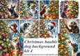 Christmas bauble dog backgrounds kit 4