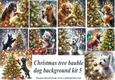 Christmas tree bauble dog backgrounds kit 5