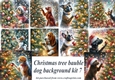 Christmas tree bauble dog backgrounds kit 7