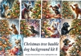 Christmas tree bauble dog backgrounds kit 8
