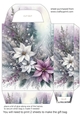 Lilac and silver Christmas scene gift bag 3