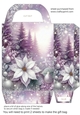 Lilac and silver Christmas scene gift bag 5
