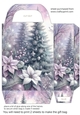 Lilac and silver Christmas scene gift bag 6