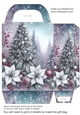 Lilac and silver Christmas scene gift bag 7