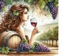 Enjoying a glass of wine background 2