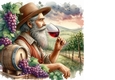 Enjoying a glass of wine background 3