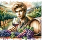 Enjoying a glass of wine background 5