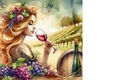 Enjoying a glass of wine background 6