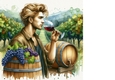 Enjoying a glass of wine background 7