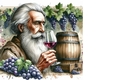 Enjoying a glass of wine background 9