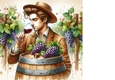 Enjoying a glass of wine background 10