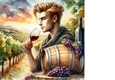 Enjoying a glass of wine background 12