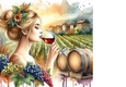 Enjoying a glass of wine background 16