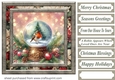 Christmas robin snow globe card front 4