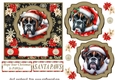 Boxer Santa card front