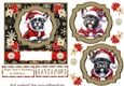 Frenchie Santa card front