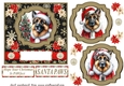 German Shepherd Santa card front