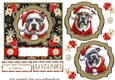 Staffie Santa card front