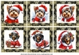 Yorkie and Dachshund Santa toppers