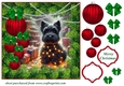 Christmas tree light pup card front 2