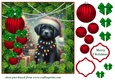 Christmas tree light pup card front 3