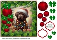 Christmas tree light pup card front 4
