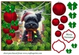 Christmas tree light pup card front 5