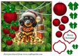 Christmas tree light pup card front 6