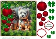 Christmas tree light pup card front 7