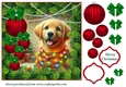 Christmas tree light pup card front 9