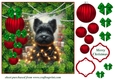 Christmas tree light pup card front 10