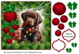 Christmas tree light pup card front 11