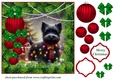 Christmas tree light pup card front 13