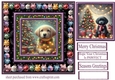 Labrador Christmas fairy light card front 2