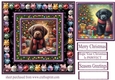 Labrador Christmas fairy light card front 3