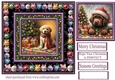 Labrador Christmas fairy light card front 4