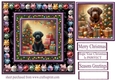 Labrador Christmas fairy light card front 6